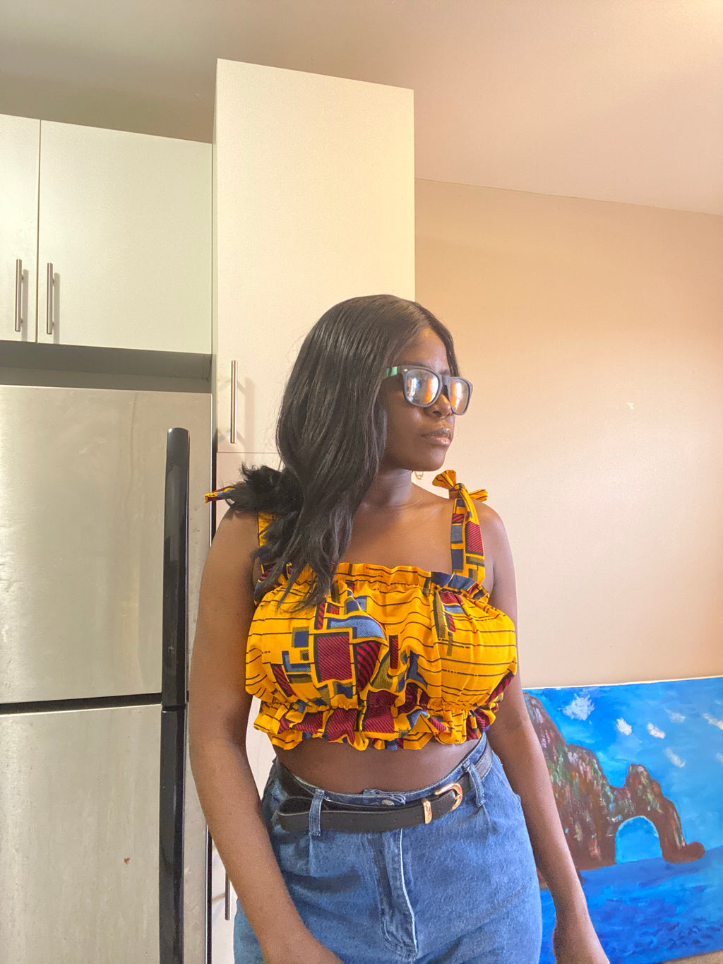 Anike  African print summer top