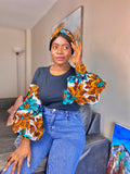 Mabel Ankara puffy sleeves shirt