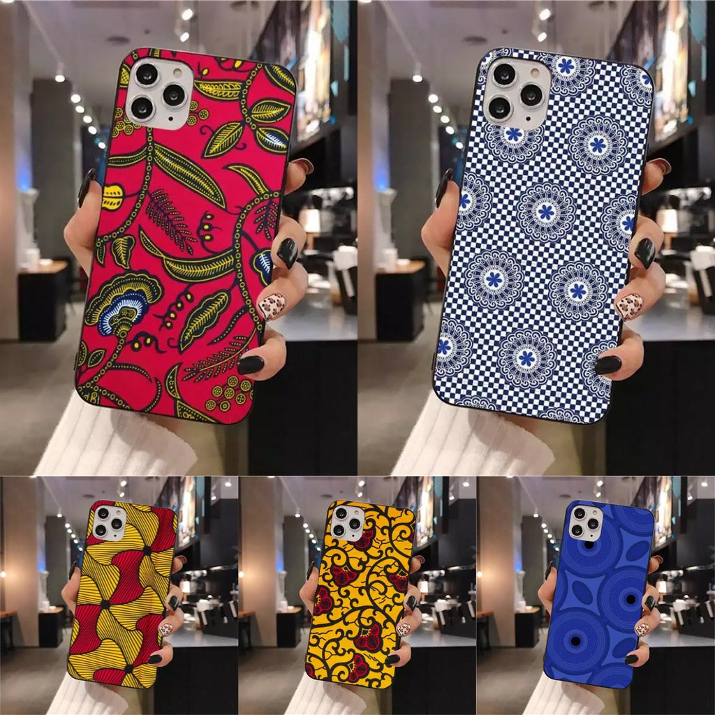 iPhone African print silicone phone cases