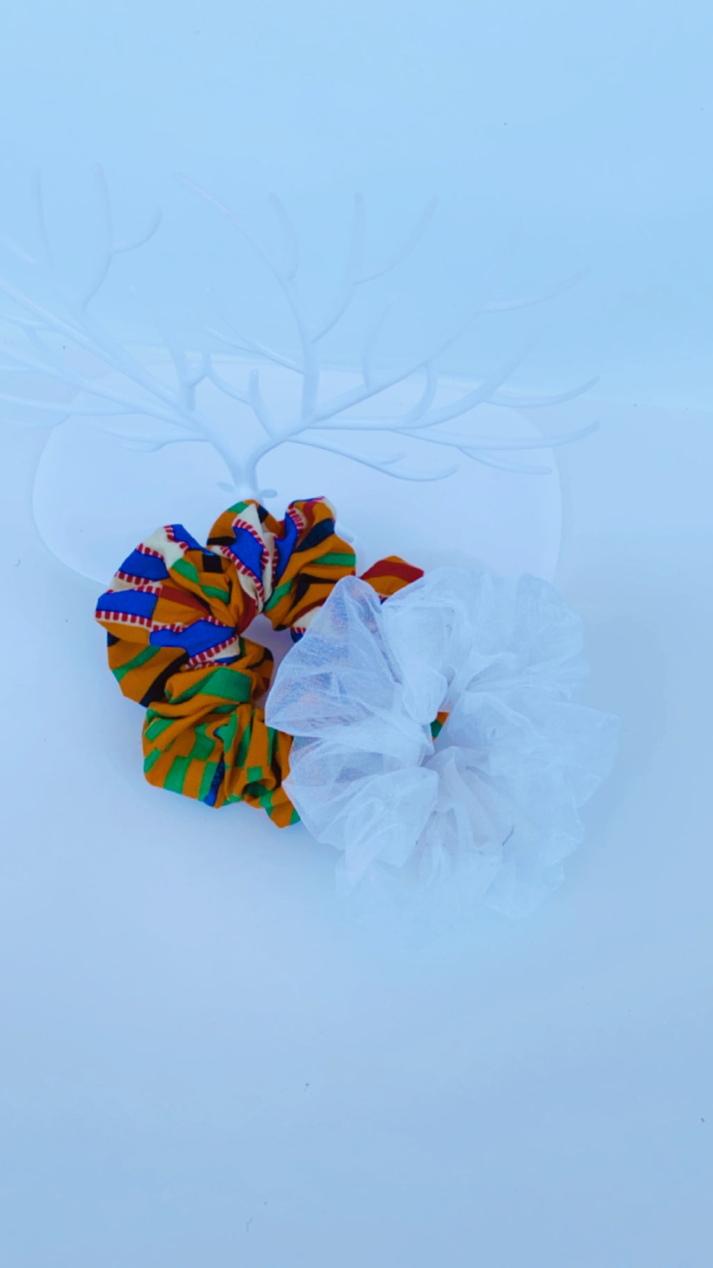 Trendy oversized African print scrunchies