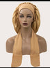 Large reversible satin bonnets with long wrap