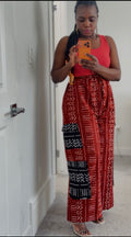 Native print cargo pants