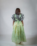 Gingham Tiered Maxi Dress - back view