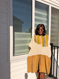 Asooke Sunshine Patchwork Drop-Waist Dress