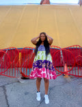 Adire summer mini dress