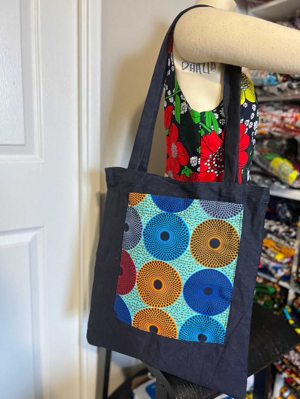 African print tote bag for women| reusable grocery bag