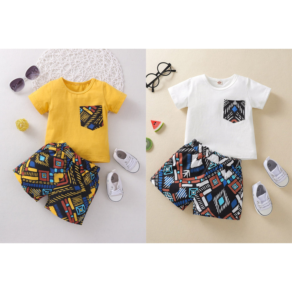 Unisex Baby shorts and tee shirt set