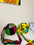 African print circular  mini sling bag