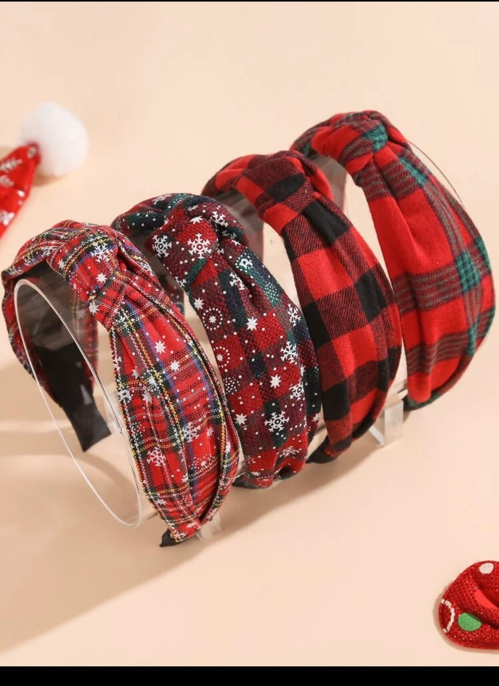 SeT of FOUR Christmas themed headbands