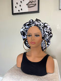 Reversible satin bonnet