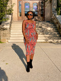 Simisola Shirred midi Dress