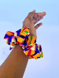 Trendy oversized African print scrunchies