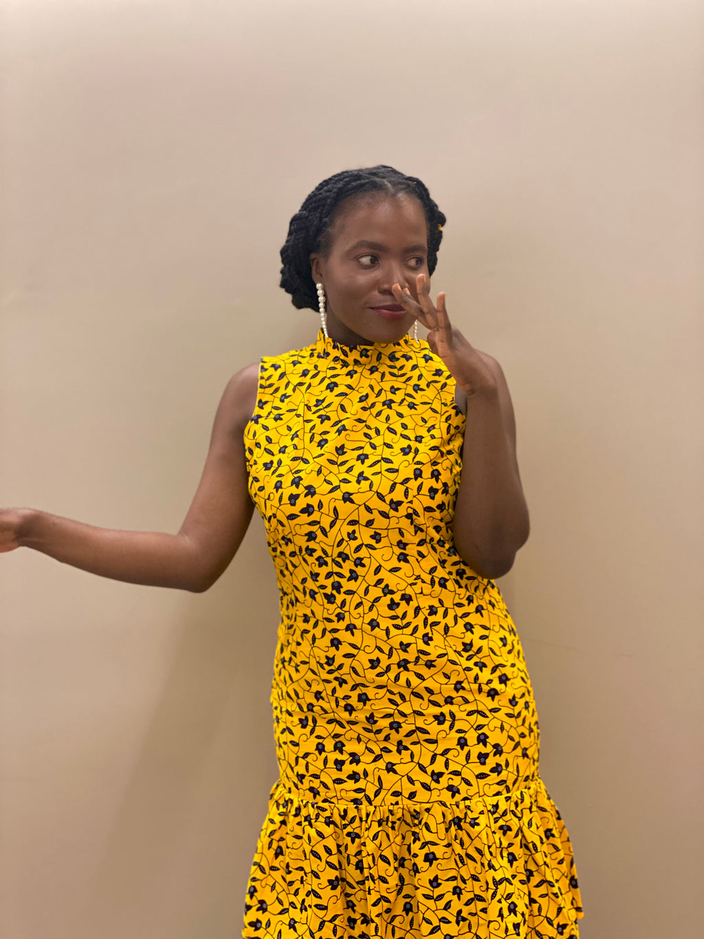 Bolu African print mini gown