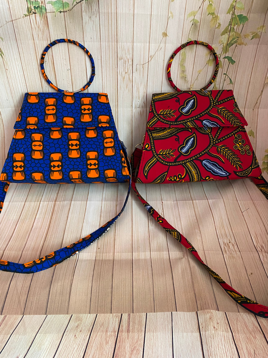 African print midi bags