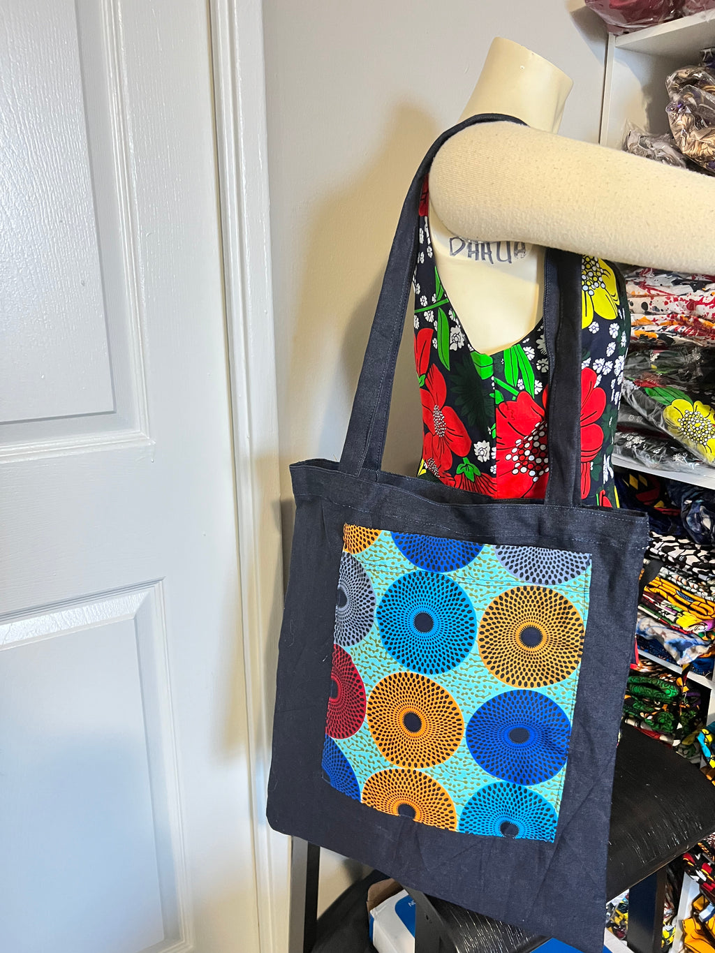 African print tote bag for women| reusable grocery bag