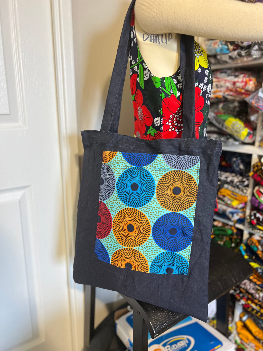 African print tote bag for women| reusable grocery bag