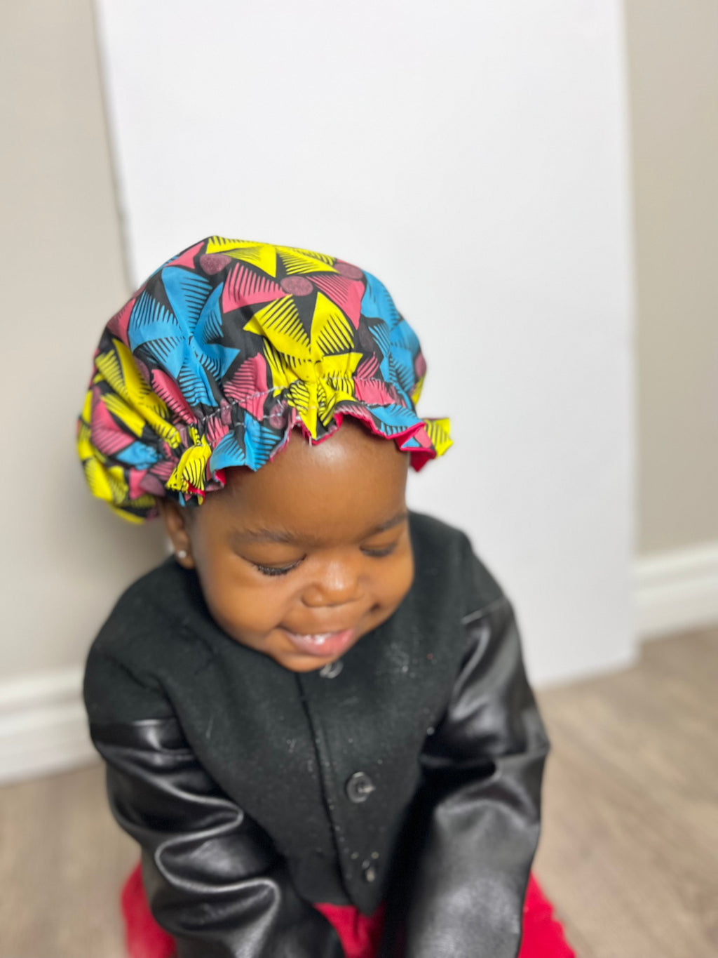 Kid size Hair bonnet / protective sleep cap