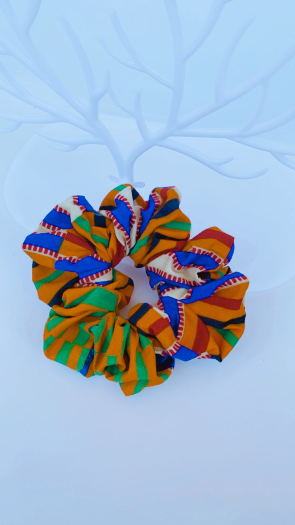 Trendy oversized African print scrunchies